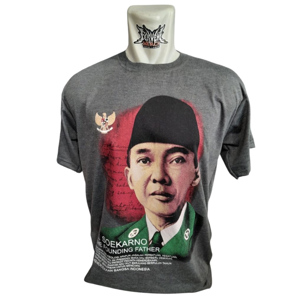 Kaos Soekarno Founding Father Original Dark Grey