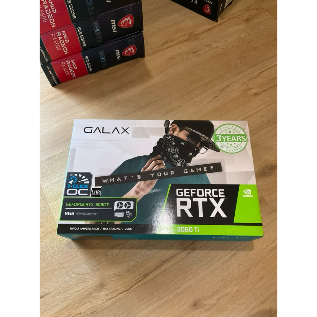 NVIDIA GPU GALAX Geforce RTX 3060TI 1-Click OC 8GB GDDR6 (2nd/bekas)