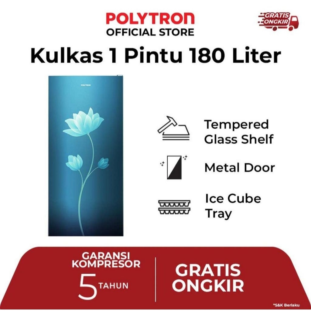 KULKAS POLYTRON 1 PINTU PRB189