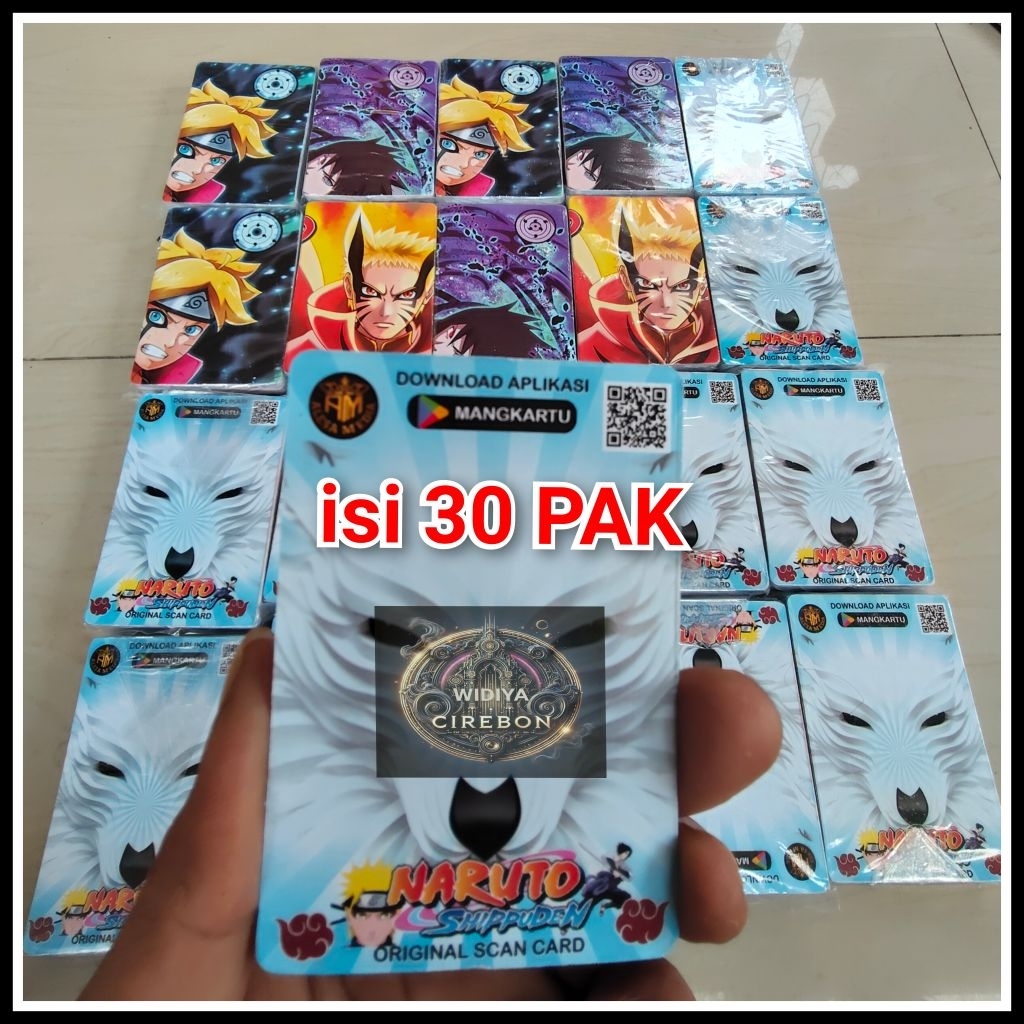 KOLEKSI KARTU NARUTO 4D KARTU Augmented Reality/ KARTU Aplikasi SCAND HP 1 PAK isi 36 Kartu