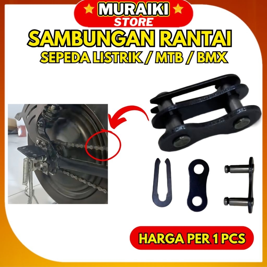 Termurah Sambungan Rantai Sepeda Listrik Sepeda BMX MTB Single Speed