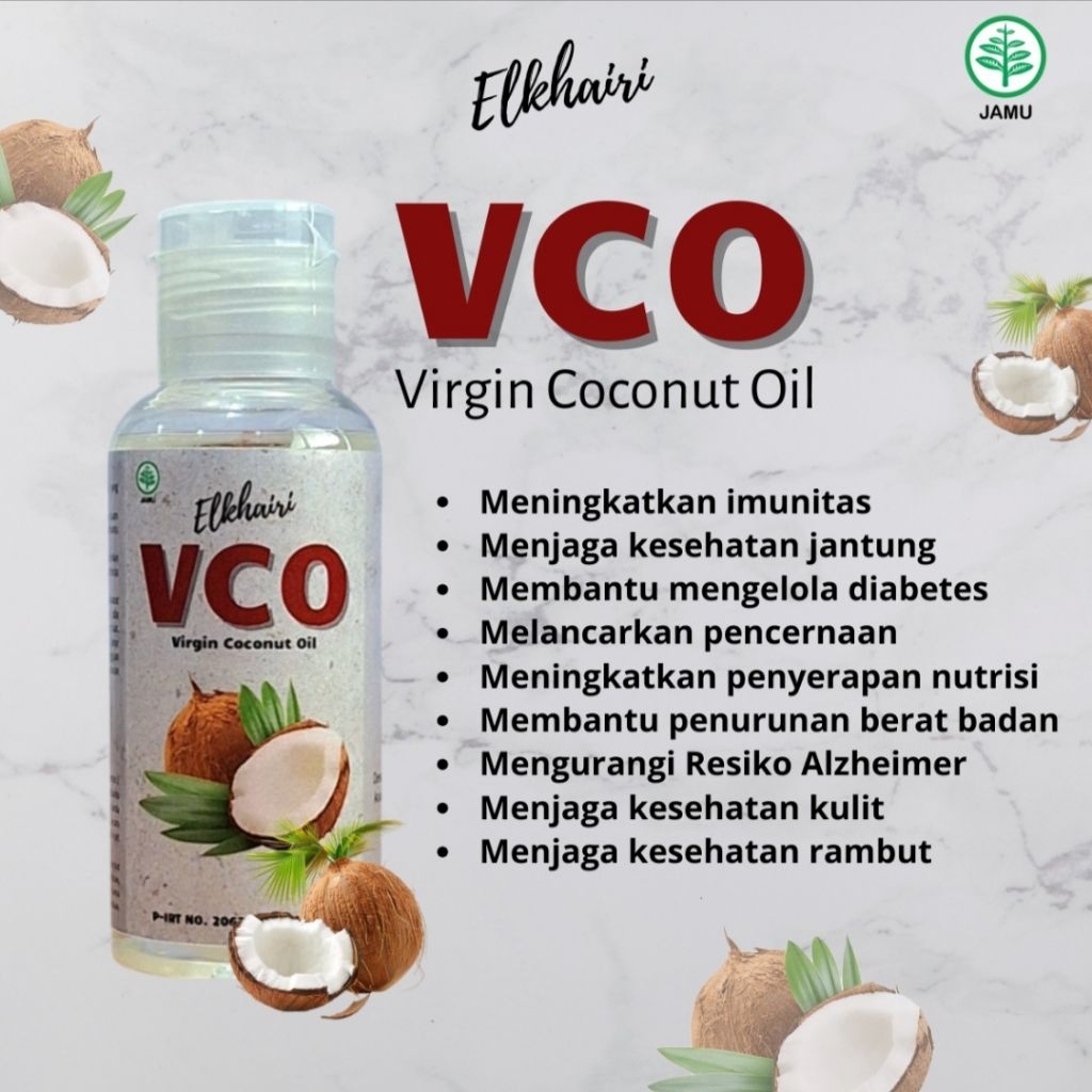 VCO VIRGIN COCONUT OIL / VCO 60ml / VCO Premium / Minyak kelapa murni / VCO halal