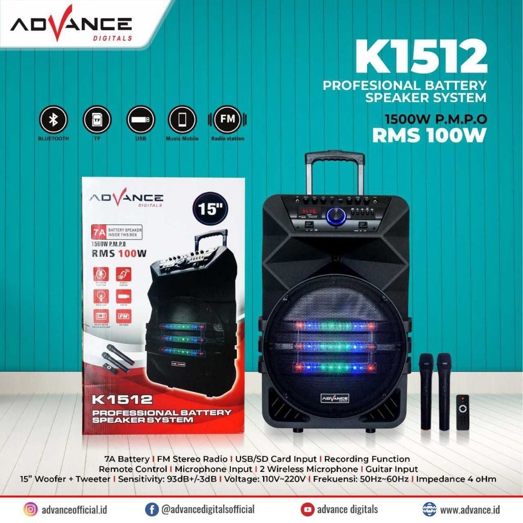 SPEAKER PORTABLE ADVANCE K-1512