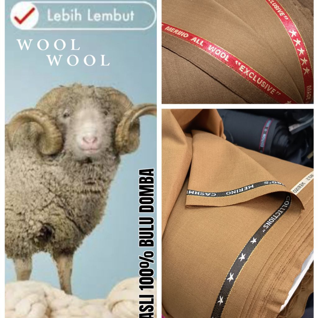 kain wool asli 100% bulu domba premium,kain pemda setelan dinas pns asn wool gabardyn cashmere merin