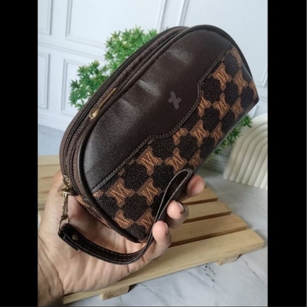 Khanza1 Clutch - Dompet Pouch Wanita 2 Rest 2 Ruang Muat HP Dan Peralatan Kosmetik Murah