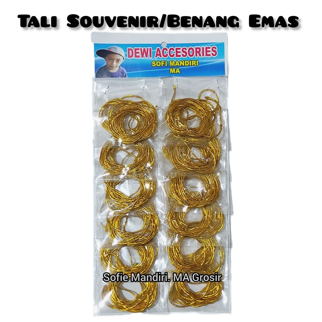 Tali Souvenir Emas / Benang Emas 1 renteng isi 24 pcs
