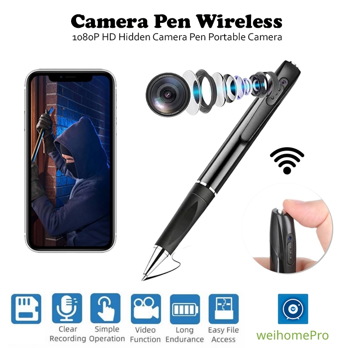 Spy Pen Camera Portable WIFI HD 1080P – CCTV Hidden Camera – Kamera Tersembunyi Model Pulpen