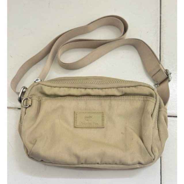 Tas Selempang Colorful Fox - Cream
