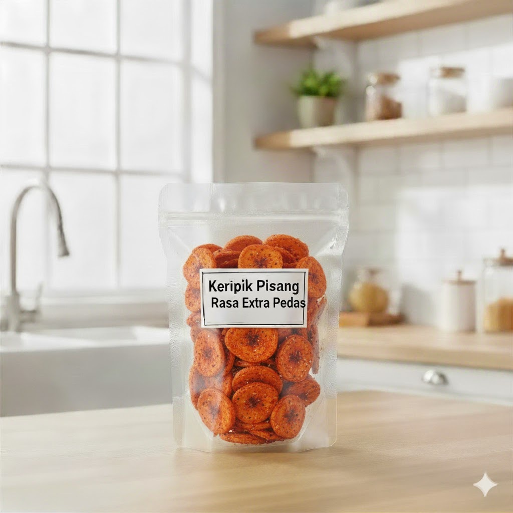 Keripik Pisang Rasa ( Extra Pedas ) Khas Lampung | Keripik Pisang Khas Lampung Berat 500gram | Kerip