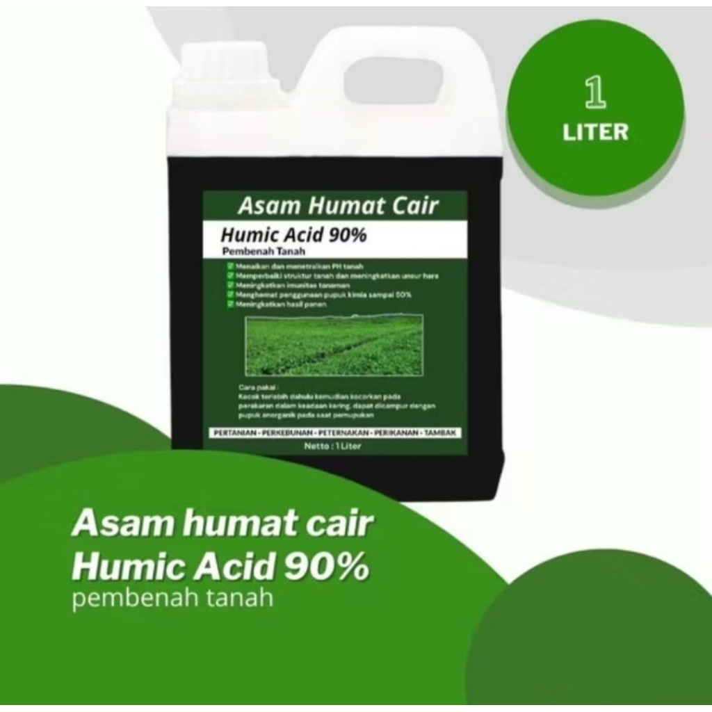 Asam Humat Cair Humic Acid 90% Pembenah Tanah Alami