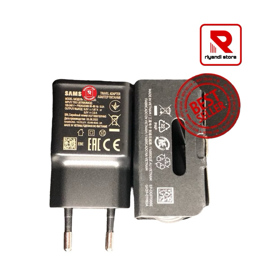 Charger Samsung Galaxy A12 Original 100% Fast Charging USB Type c - Putih