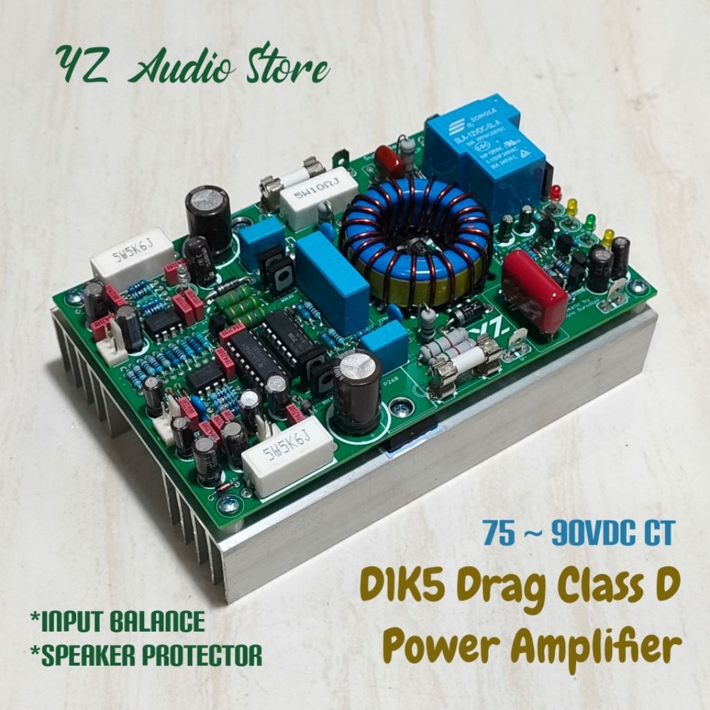 Kit D1k5 Drag Class D Power Amplifier 1500w Dual Feedback PCB Dobel layer