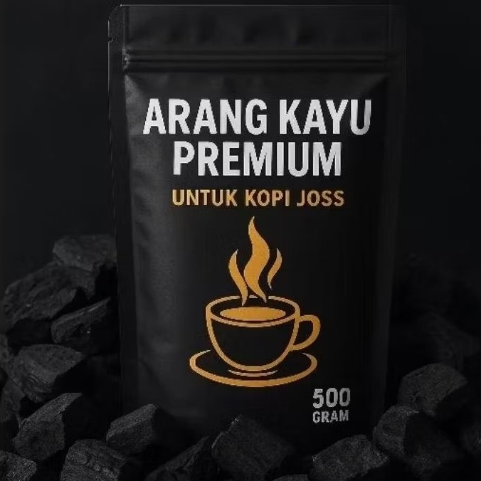 Arang Kayu Asam Premium 500gr untuk Kopi Joss – Nyala Lama, Minim Abu, Tanpa Bahan Kimia