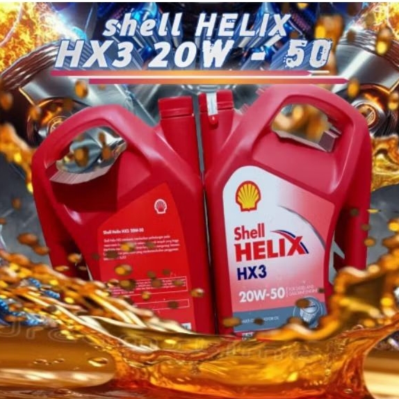 Shell helix HX3 20W-50 4L original resmi