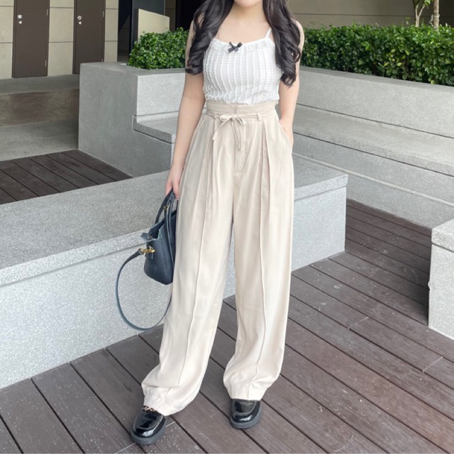 JESSY — Vela Flowy Pleated Pants | Celana kulot Highwaist Wanita