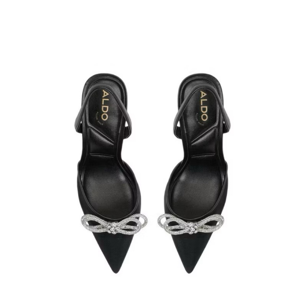 Preloved Aldo Black Ribbon Party Heels Shoes