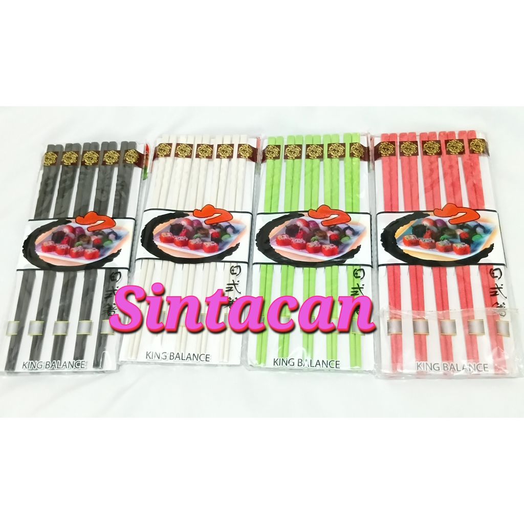 20 Pcs Sumpit Chopstik Melamin Ulir
