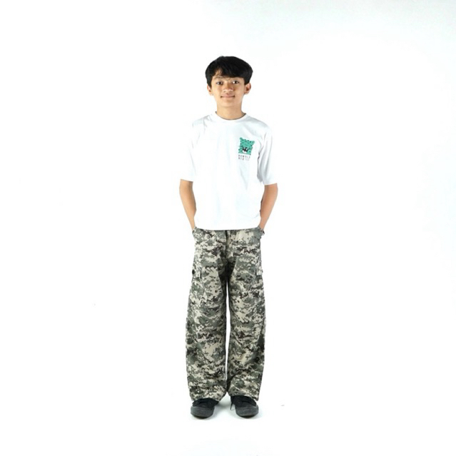 GAME PATTERN CARGO - ARMY - KIDS PANTS - HUMBLEKID