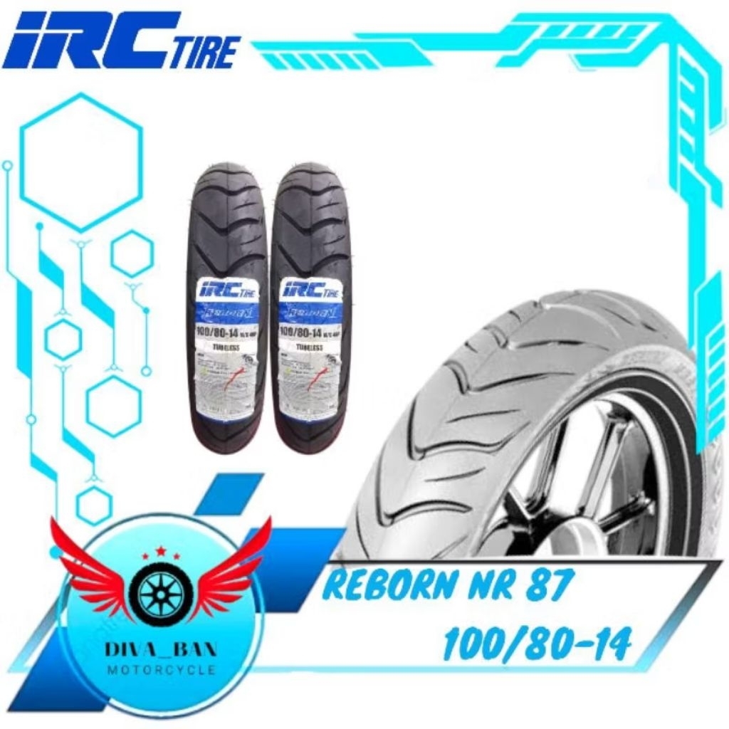 BAN TUBELESS IRC REBORN NR 87 100/80-14
