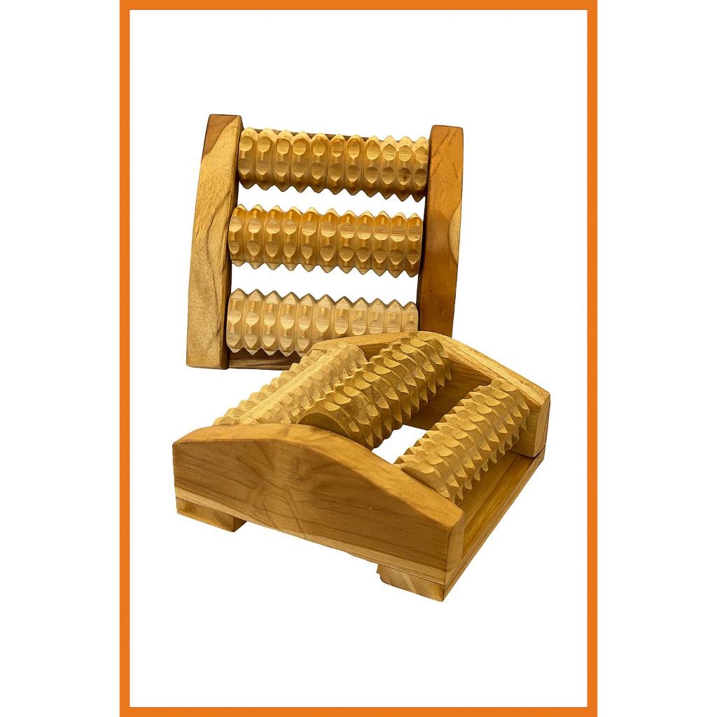 Alat Pijat Kaki 3 Gerigi / Alat Pijet Kayu Refleksi Kaki Kayu Pijit Manual / Alat Pijat Tradisional