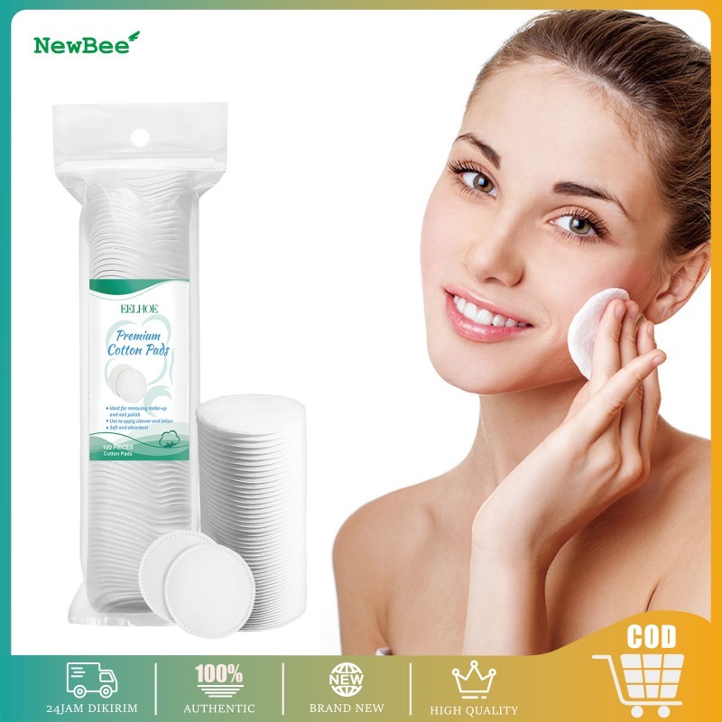 100PCS Kapas Wajah Facial Cotton Pad Bulat Pembersih Make Up Kapas Pembersih Wajah / Kapas Makeup Te