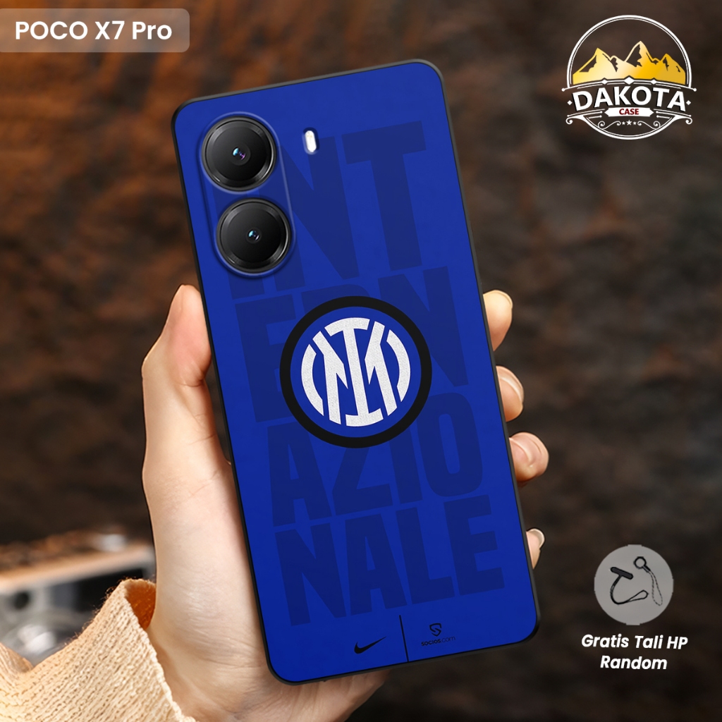 Casing Poco X7 Pro X7 X6 X6 Pro Motif Inter Milan - Softcase silikon gratis aksesoris tali Case X5 X