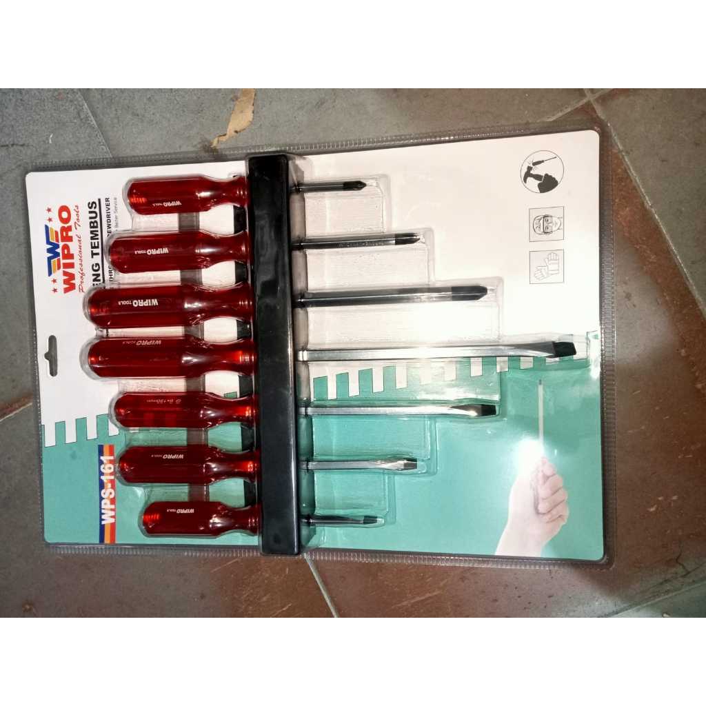 Obeng ketok set WIPRO 7pcs/obeng ketok tembus set/obeng set WIPRO