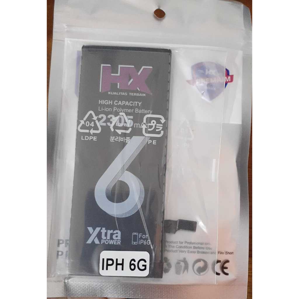 BATERAI IPHONE 6 IPHONE 6G BATRE HP BATTERY HANDPHONE MERK LIFE FUTURE HX OG SUPER DOUBLE POWER BIAS