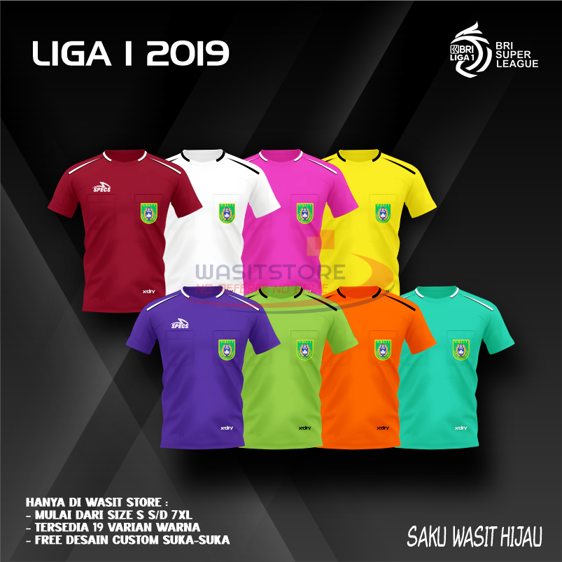 BAJU TUGAS WASIT LIGA 1 2019 ( SAKU WASIT PSSI HIJAU )