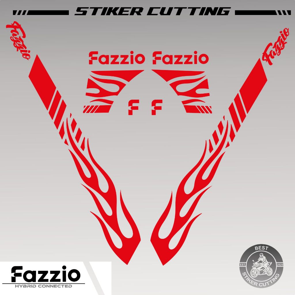 STICKER CUTTING FAZZIO MIF 01/STRIPING FAZZIO SIMPEL/STIKER MOTOR/LOGO RR/SKOTLET/STOCK DECALS/LIS/L