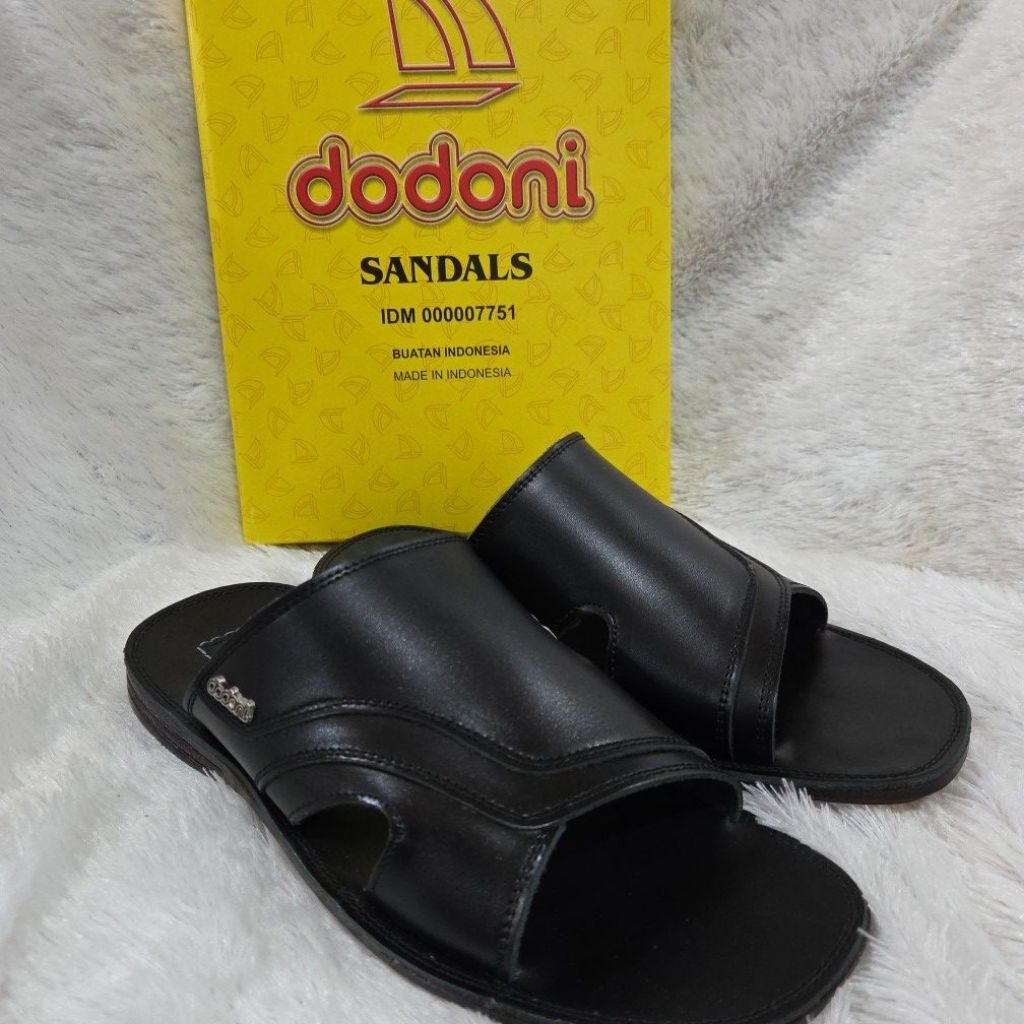 ASLI - Sandal pria dewasa kulit asli dodoni HS 808 black