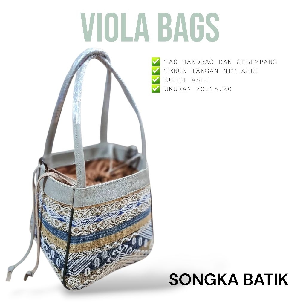 TAS TENUN NTT KULIT ASLI TENUN NTT NUSANTARA VIOLA