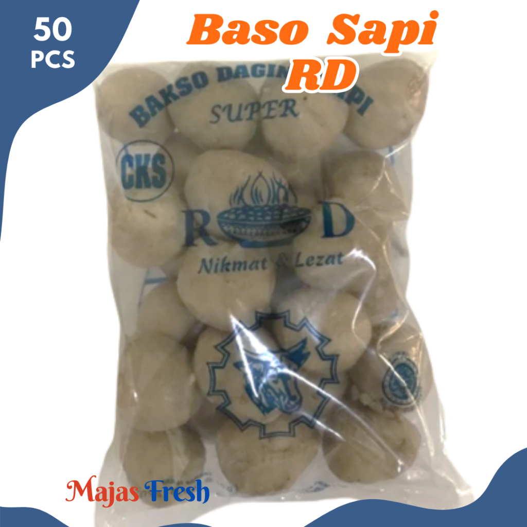 BAKSO SAPI SUPER RD Segar - Baso Daging Sapi Super RD Fresh | 500gr - Isi 50 Pcs [ Harga Per BKS ]