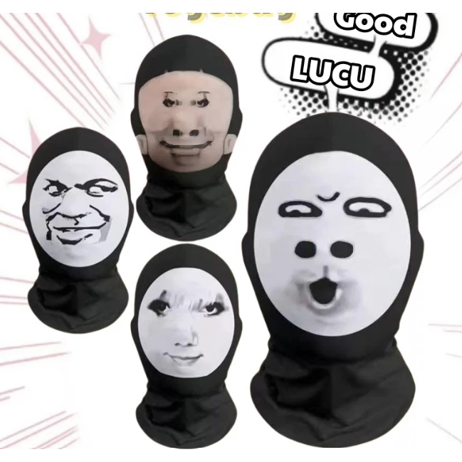 Topeng Ugly Face Lucu 3D Masker Ekspresi Unik Topeng Ugly Face Lucu Masker Ekspresi Wajah Abstrak Un
