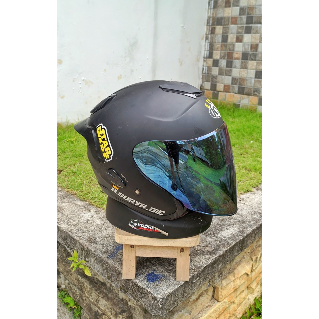 KYT KYOTO BLACK DOFF PAKET GANTENG SECOND