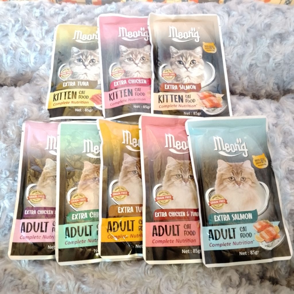 Wet Food Kucing Meong Grain Free Extra 6%