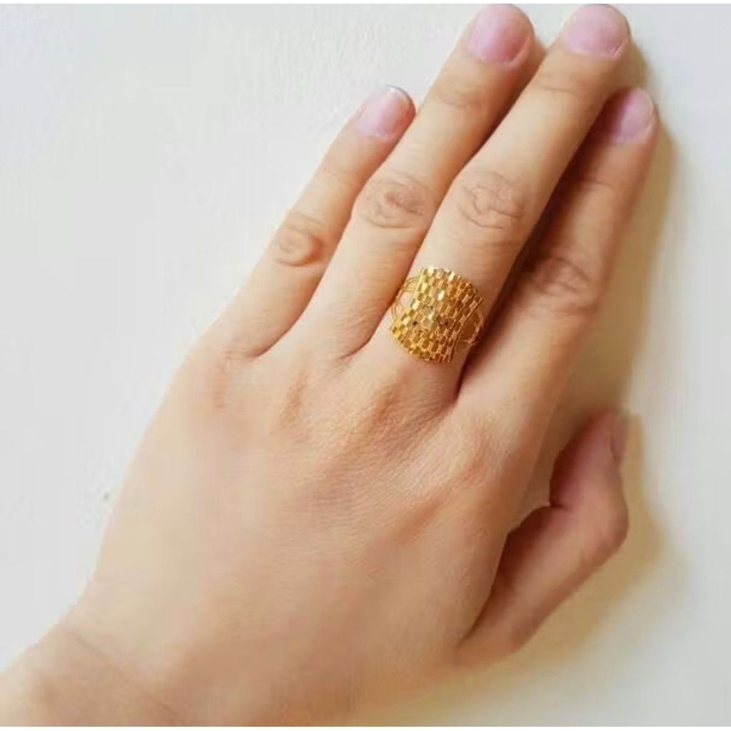 cincin suramadu model jala emas asli kadar 700 16 karat