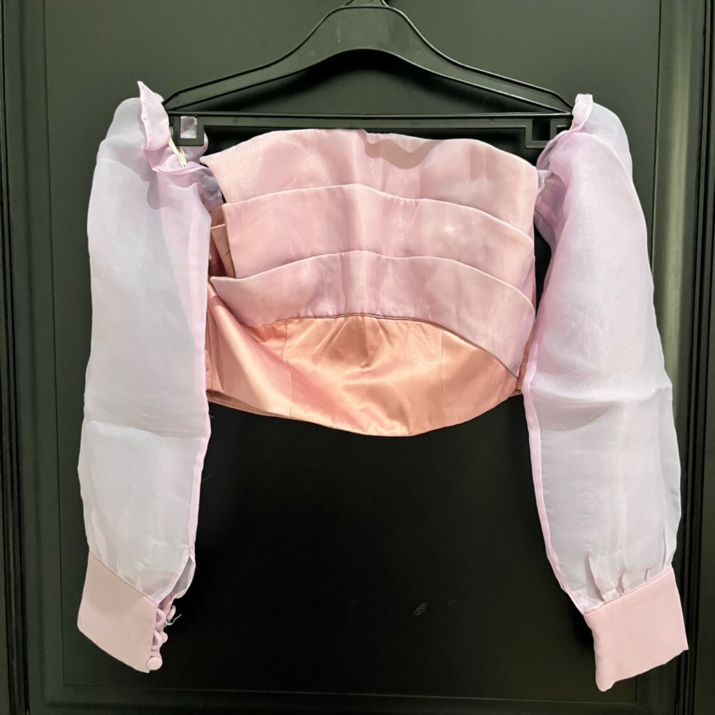 PRELOVED Coma Label Eloise Top Lilac S | Atasan Pesta Lilac Organza