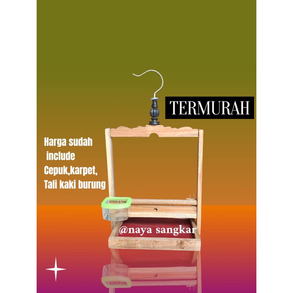 Sangkar layang kutilang, perkutut (SLPK) GRATIS KARPET, CEPUK PAKAN, DAN TALI KAKI BURUNG