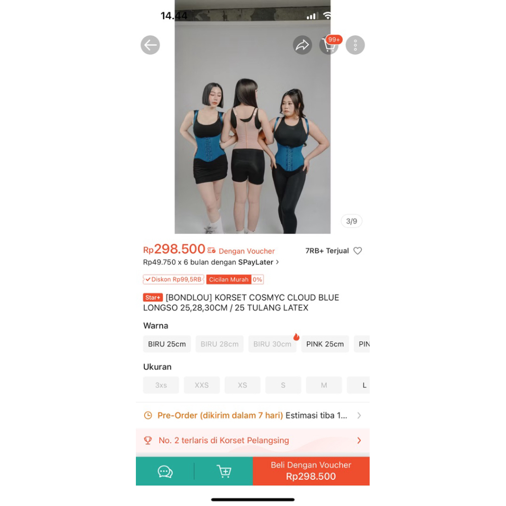 Cikor longso long torso korset cikor