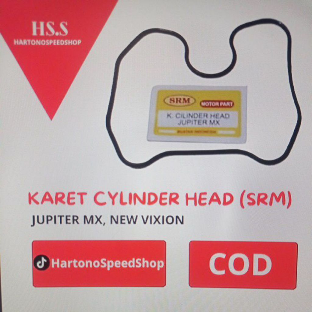 KARET SEAL HEAD CYLINDER HEAD JUPITER MX, NEW VIXION (SRM) ORIGINAL