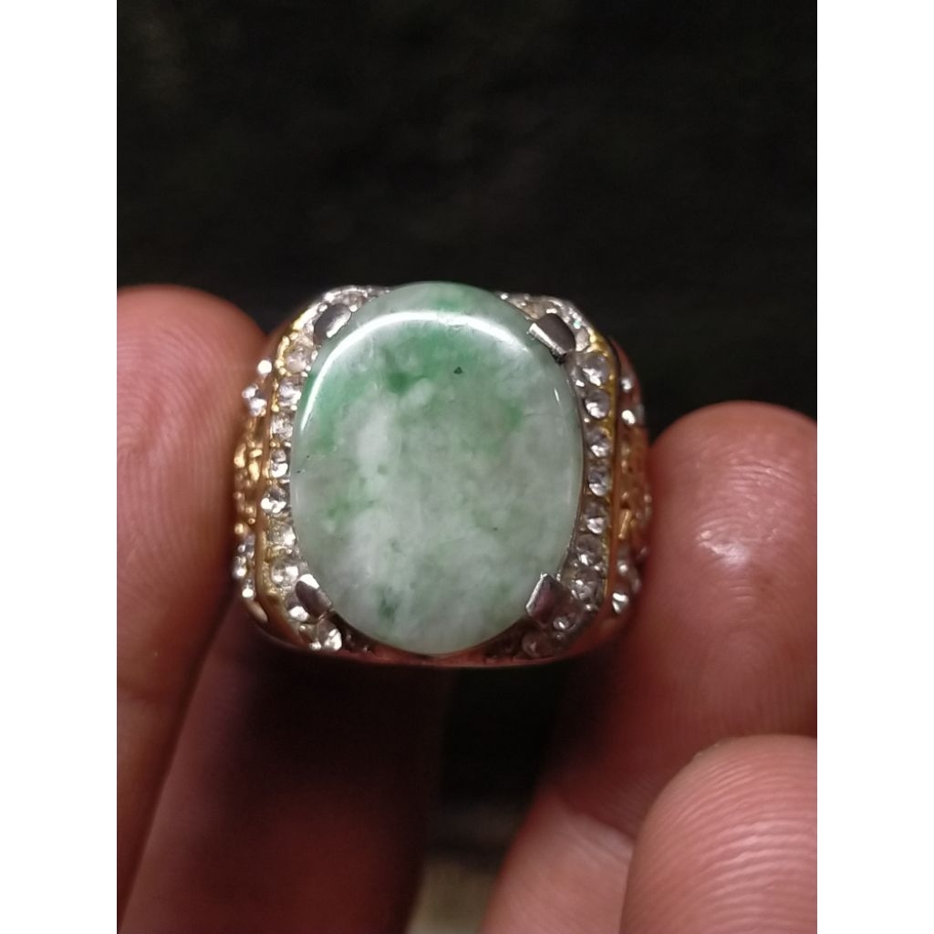 cincin batu natural jadeite jade Papua type A / giok Papua type A