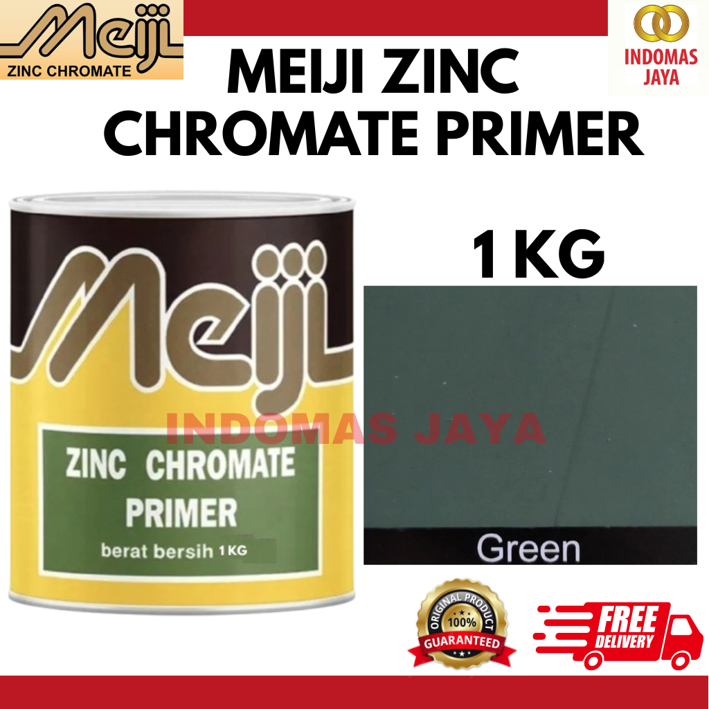 Cat Dasar Meni Besi Zinc Chromate Meiji 1 kg GREEN