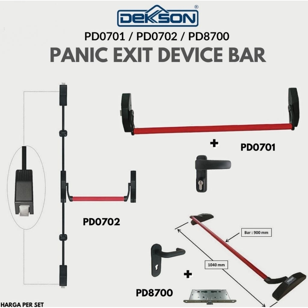 Panic Bar Dekson / PD8700 / PD0701 / PD0702 / Panic Bar Dekkson / Handle Pintu Emergency