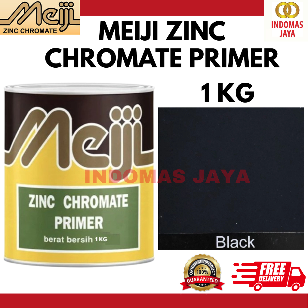 Cat Dasar Meni Besi Zinc Chromate Meiji 1 kg BLACK