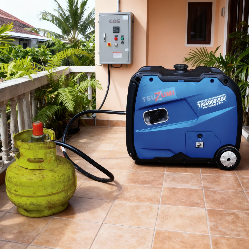 Genset Silent 4000 Watt Tsuzumi TIG 5000 ISDF Dual Fuel Generator LPG / Genset Bensin & LPG Silent I