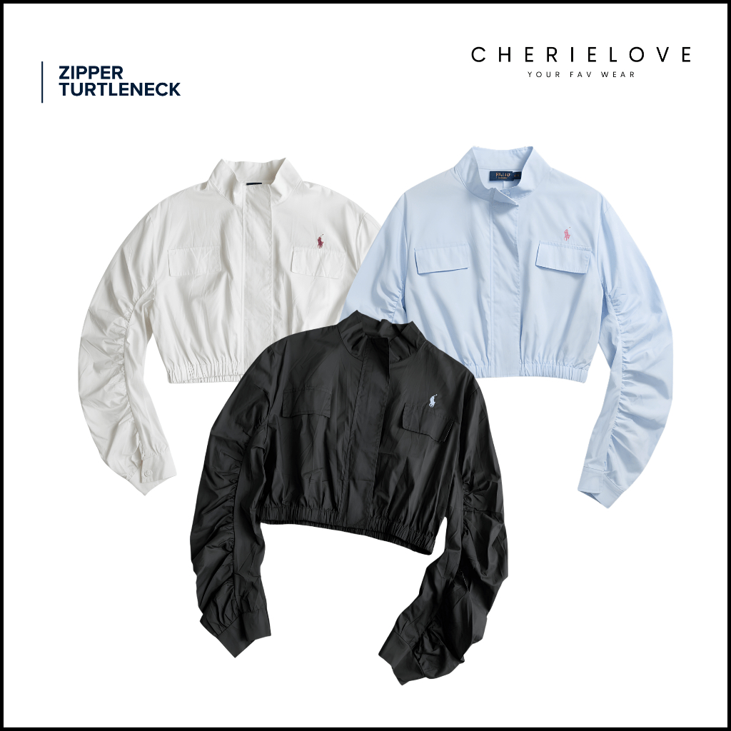 OLOP Jaket Zipper Turtleneck Karet Bawah 008