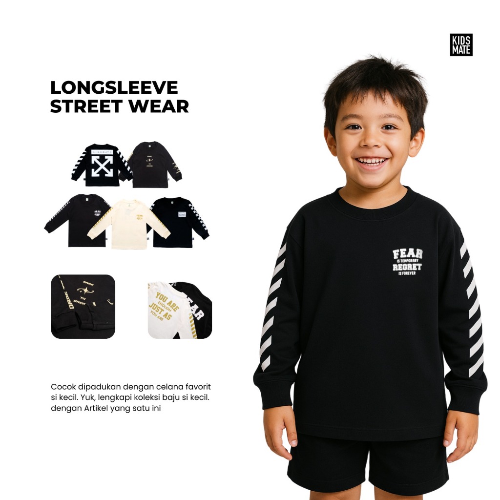 Kidsmate Youth Culture Longsleeve Streetwear Apparel