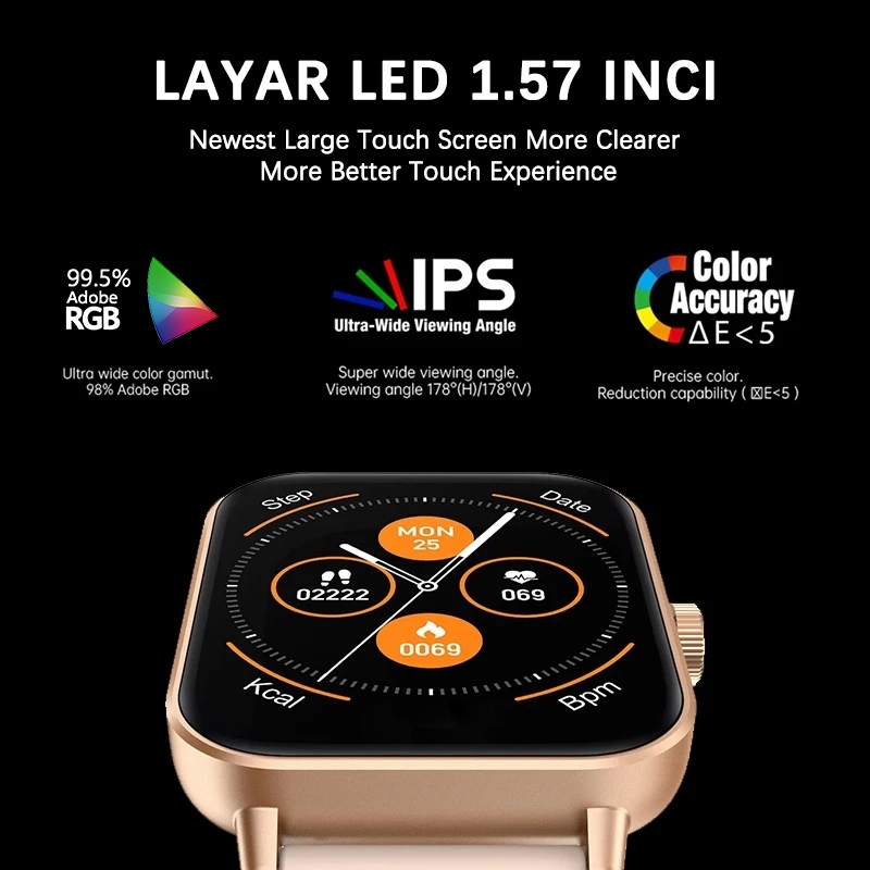 best deals ezon-watch 11 lite smartwatch jam tangan pintar layar besar 2.01'' bluetooth baterai