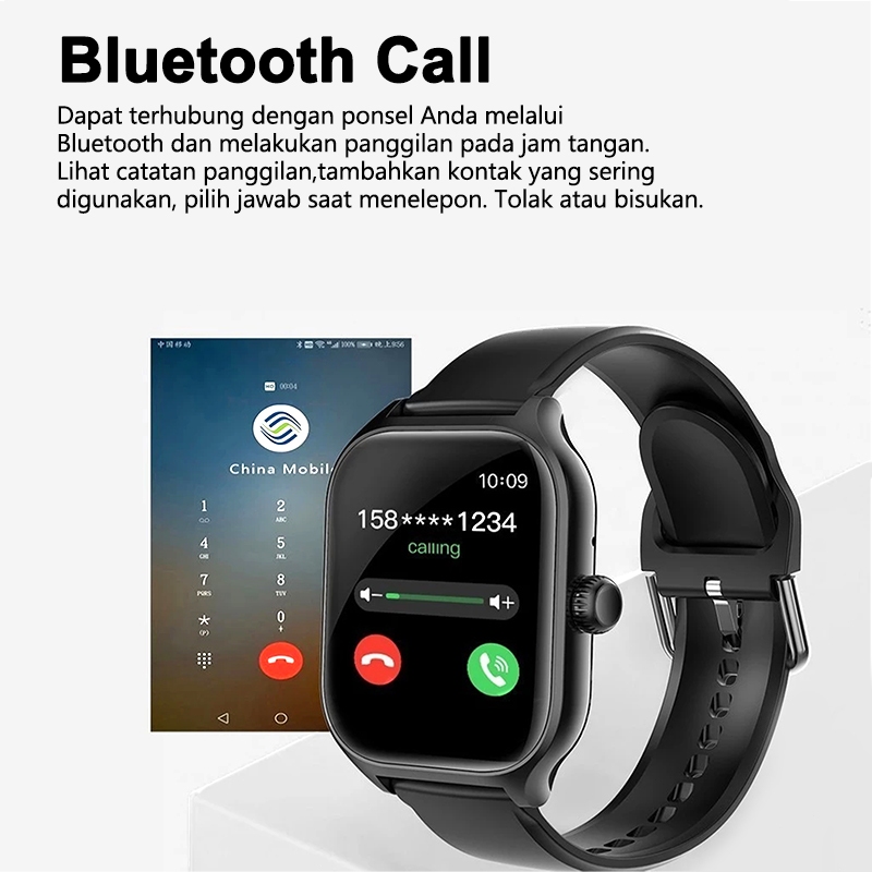 HOT DEALS EZON-WATCH 11 LITE SMARTWATCH JAM TANGAN PINTAR LAYAR BESAR 2.01'' BLUETOOTH BATERAI TAHAN